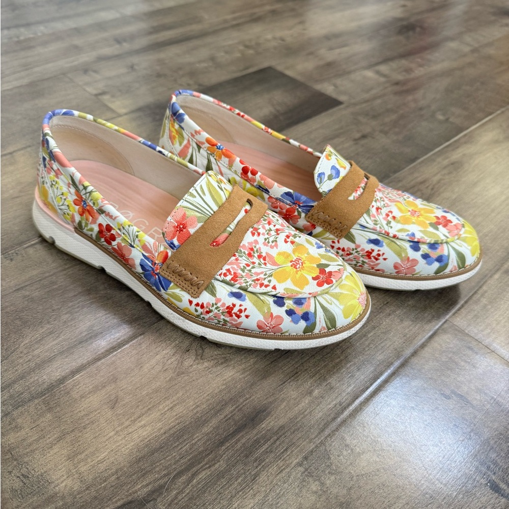 Cole Haan ZEROGRAND Floral Loafers with Flat Sole